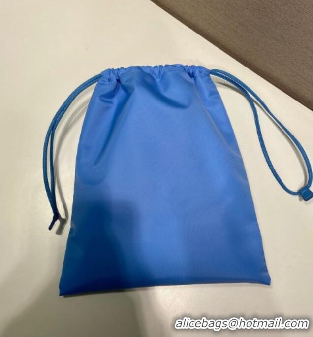 Luxury Cheap Prada Re-Nylon pouch 1NK001 Light Blue 2025