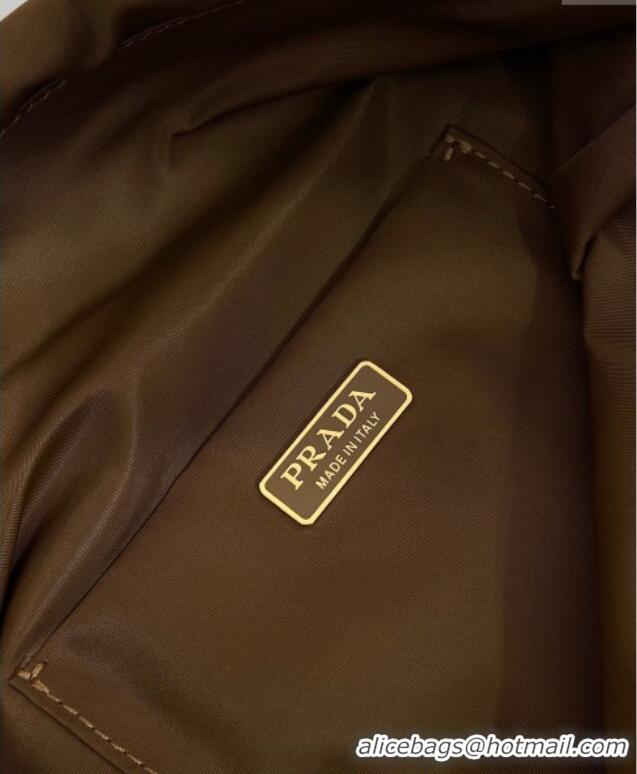 Top Grade Prada Re-Nylon pouch 1NK001 Brandy Brown 2025
