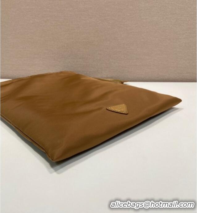 Top Grade Prada Re-Nylon pouch 1NK001 Brandy Brown 2025