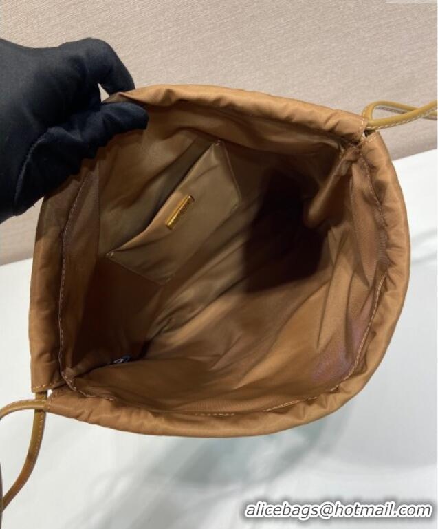 Top Grade Prada Re-Nylon pouch 1NK001 Brandy Brown 2025
