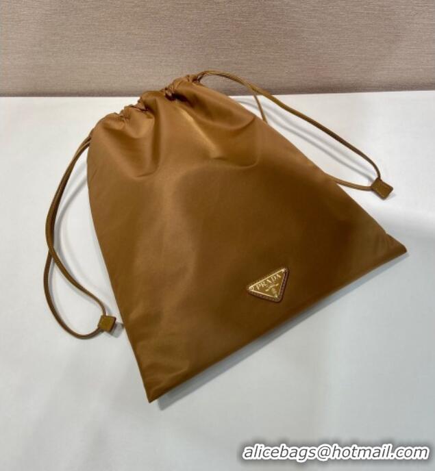 Top Grade Prada Re-Nylon pouch 1NK001 Brandy Brown 2025