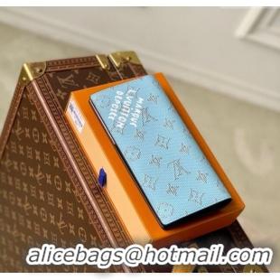 Low Cost Louis Vuitton Brazza Wallet in Monogram Heritage Canvas M12656 Blue 2025