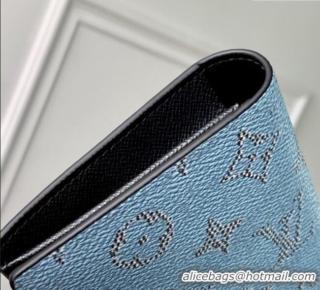 Low Cost Louis Vuitton Brazza Wallet in Monogram Heritage Canvas M12656 Blue 2025