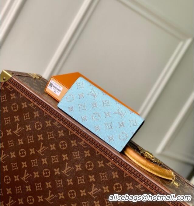 Low Cost Louis Vuitton Brazza Wallet in Monogram Heritage Canvas M12656 Blue 2025