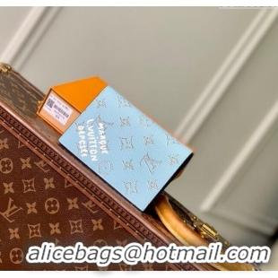 Grade Design Louis Vuitton Slim Card Holder Wallet in Monogram Heritage Canvas M14817 Blue 2025