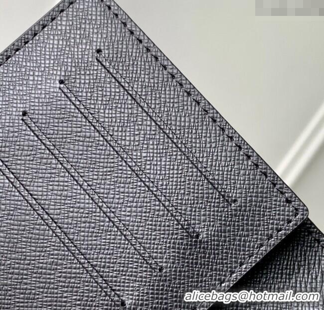 Grade Design Louis Vuitton Slim Card Holder Wallet in Monogram Heritage Canvas M14817 Blue 2025