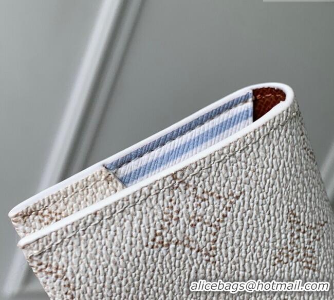 Big Discount Louis Vuitton Slim Card Holder Wallet in Monogram Heritage Canvas M14817 Off-White 2025