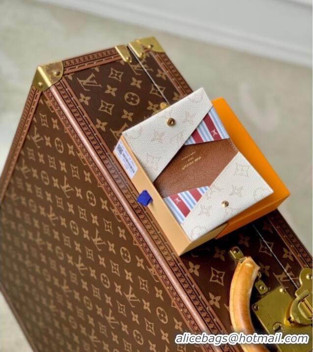 Big Discount Louis Vuitton Slim Card Holder Wallet in Monogram Heritage Canvas M14817 Off-White 2025