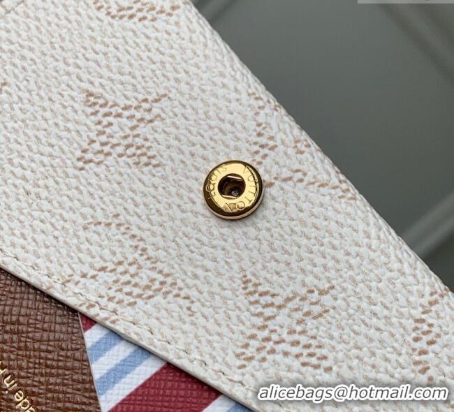 Big Discount Louis Vuitton Slim Card Holder Wallet in Monogram Heritage Canvas M14817 Off-White 2025