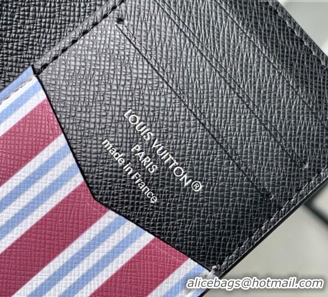 Pretty Style Louis Vuitton Pocket Organizer Wallet in Monogram Heritage Canvas M14688 Blue 2025