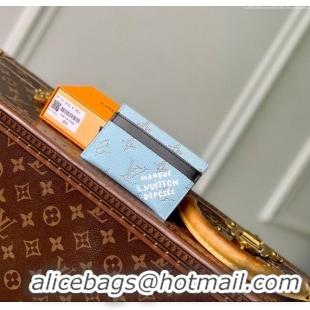 Trendy Design Louis Vuitton Double Card Holder Wallet in Monogram Heritage Canvas M14766 Blue 2025