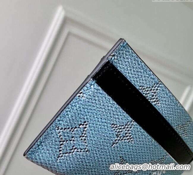 Trendy Design Louis Vuitton Double Card Holder Wallet in Monogram Heritage Canvas M14766 Blue 2025