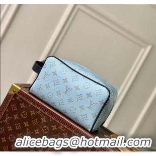 Well Crafted Louis Vuitton Mens Locker Dopp Kit Cluch in Monogram Heritage Canvas M14839 Blue 2025