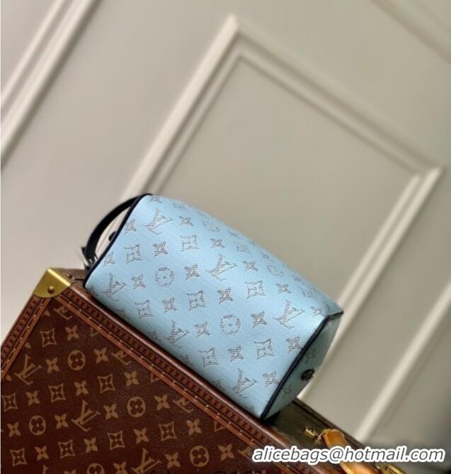 Well Crafted Louis Vuitton Mens Locker Dopp Kit Cluch in Monogram Heritage Canvas M14839 Blue 2025
