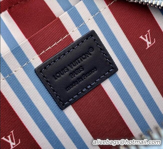 Well Crafted Louis Vuitton Mens Locker Dopp Kit Cluch in Monogram Heritage Canvas M14839 Blue 2025