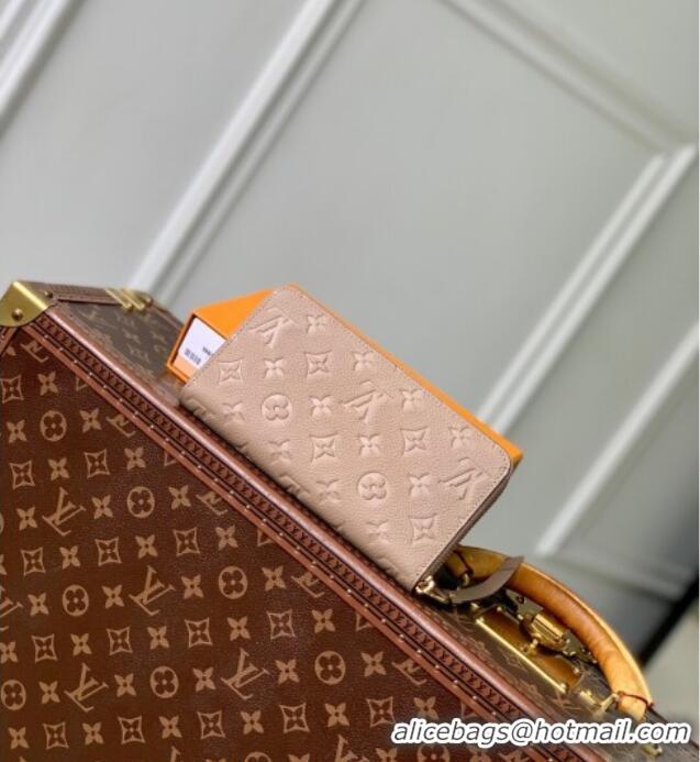 Well Crafted Louis Vuitton Zippy Wallet in Monogram Empreinte Leather M69034 Beige 2025