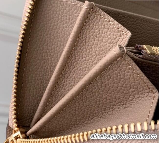 Well Crafted Louis Vuitton Zippy Wallet in Monogram Empreinte Leather M69034 Beige 2025