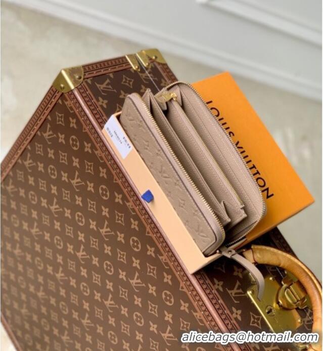Well Crafted Louis Vuitton Zippy Wallet in Monogram Empreinte Leather M69034 Beige 2025
