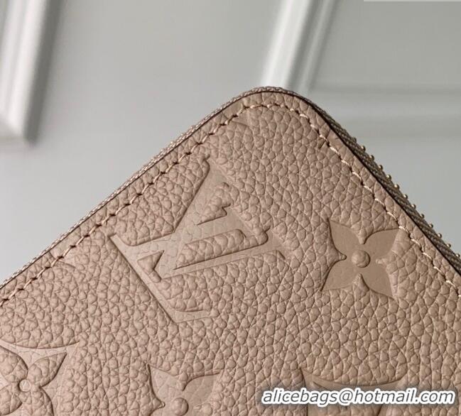 Well Crafted Louis Vuitton Zippy Wallet in Monogram Empreinte Leather M69034 Beige 2025