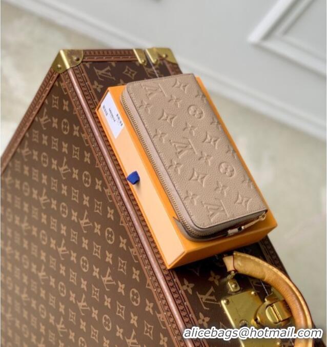 Well Crafted Louis Vuitton Zippy Wallet in Monogram Empreinte Leather M69034 Beige 2025