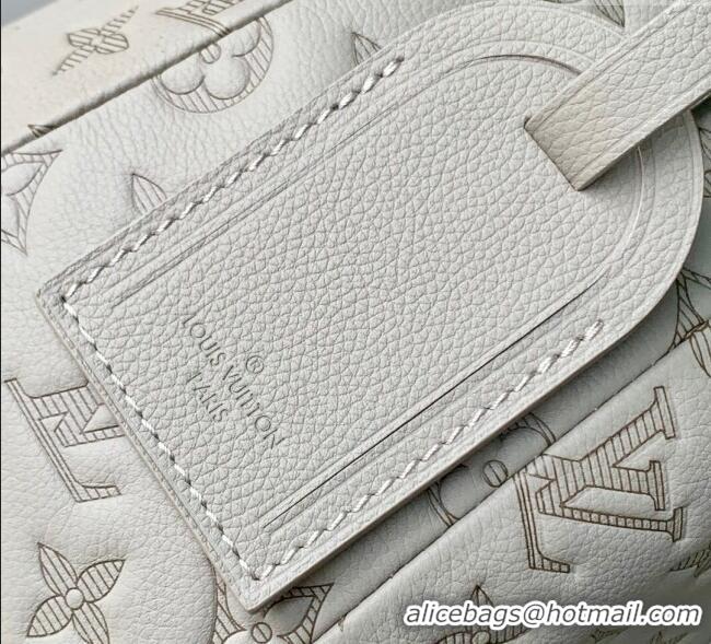 Top Grade Louis Vuitton Hobo Hamac Bag in Sand Grey Monogram Shadow Leather M24468 2025