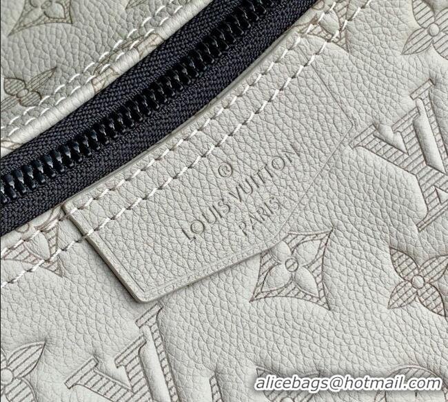 Top Grade Louis Vuitton Hobo Hamac Bag in Sand Grey Monogram Shadow Leather M24468 2025