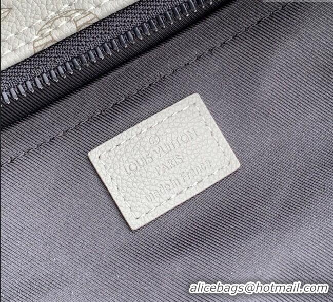 Top Grade Louis Vuitton Hobo Hamac Bag in Sand Grey Monogram Shadow Leather M24468 2025