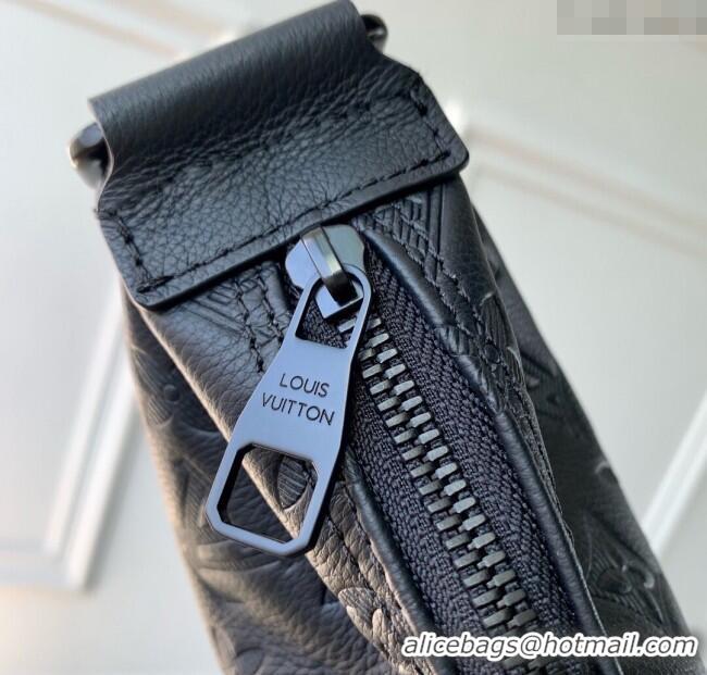 Top Grade Louis Vuitton Mens Hamac Bag PM in Monogram Shadow Leather M12510 Black 2025