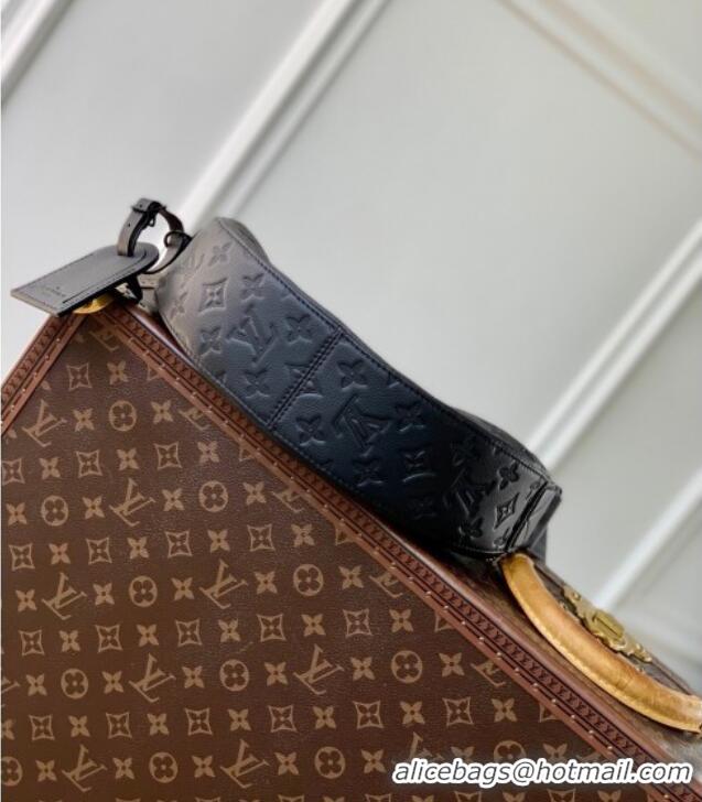 Top Grade Louis Vuitton Mens Hamac Bag PM in Monogram Shadow Leather M12510 Black 2025