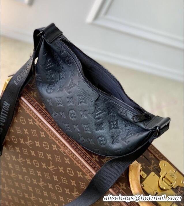 Top Grade Louis Vuitton Mens Hamac Bag PM in Monogram Shadow Leather M12510 Black 2025