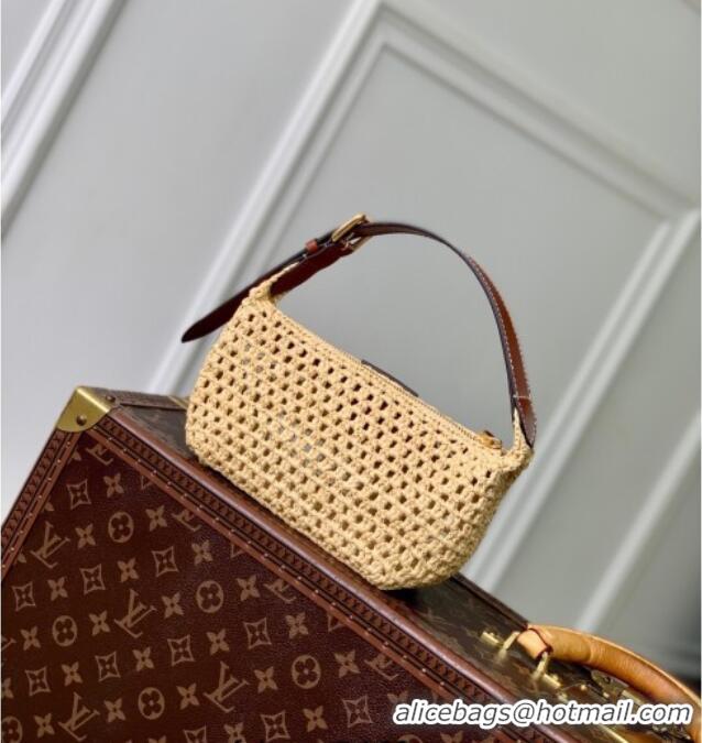 Traditional Specials Louis Vuitton Hills Pochette Mini Bag Raffia Straw M14304 2025