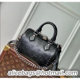 Low Cost Louis Vuitton Speedy Trunk 20 bag in Black Monogram Leather M14575 2025