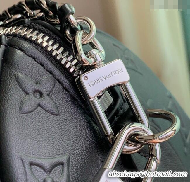 Low Cost Louis Vuitton Speedy Trunk 20 bag in Black Monogram Leather M14575 2025