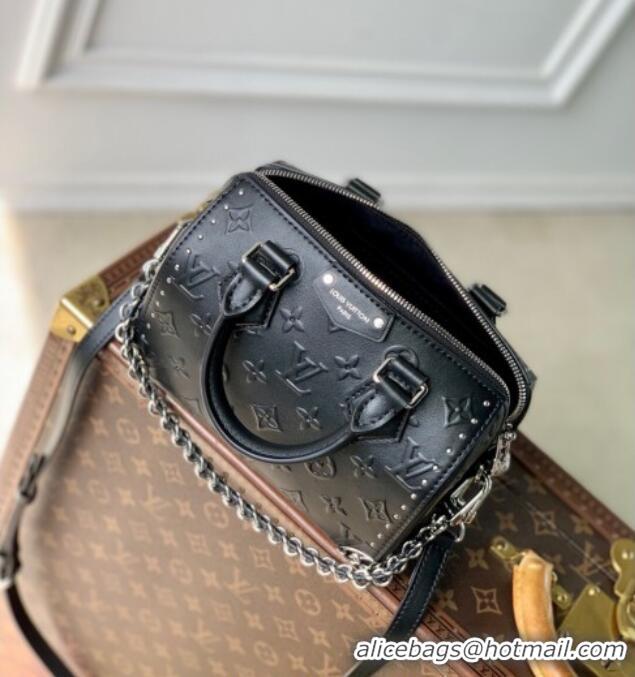 Low Cost Louis Vuitton Speedy Trunk 20 bag in Black Monogram Leather M14575 2025