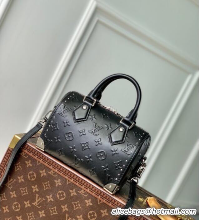 Low Cost Louis Vuitton Speedy Trunk 20 bag in Black Monogram Leather M14575 2025