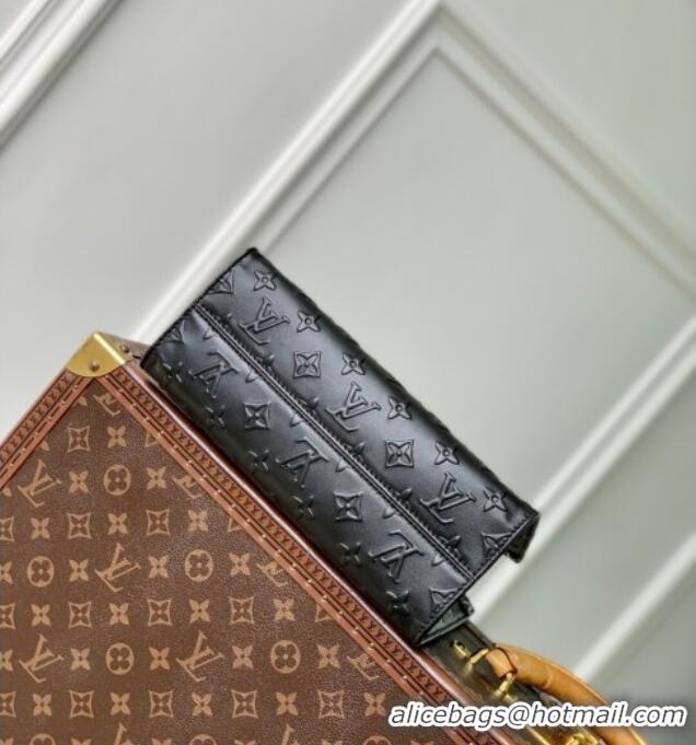 Luxury Cheap Louis Vuitton OnTheGo Tote Bag in Monogram Leather M14576 Black 2025
