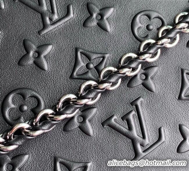 Luxury Cheap Louis Vuitton OnTheGo Tote Bag in Monogram Leather M14576 Black 2025