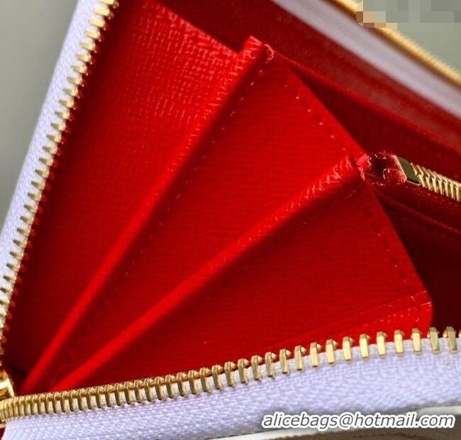 Top Grade Louis Vuitton LV x TM Zippy Wallet in Cherry Monogram Canvas M14240 White 2025