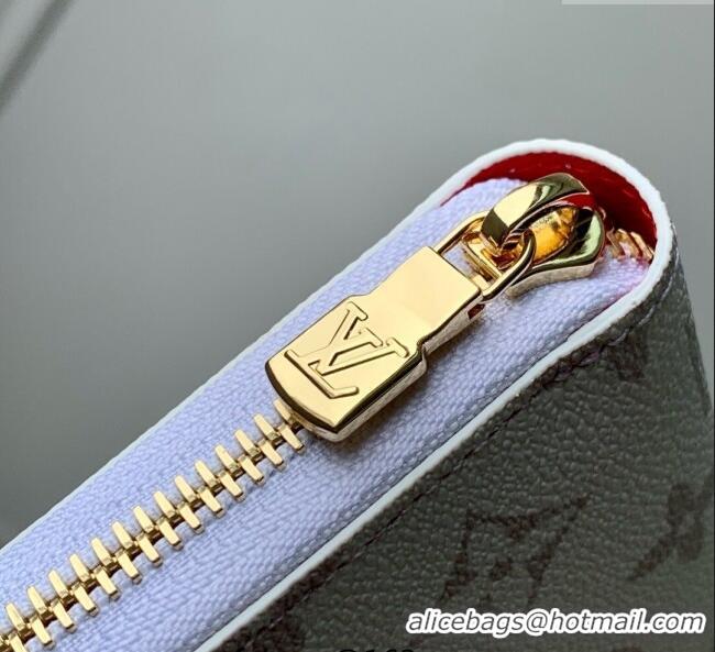 Top Grade Louis Vuitton LV x TM Zippy Wallet in Cherry Monogram Canvas M14240 White 2025