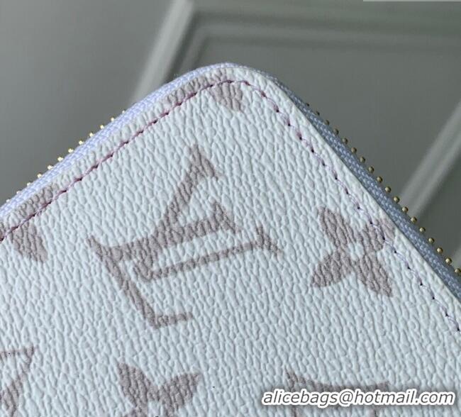 Top Grade Louis Vuitton LV x TM Zippy Wallet in Cherry Monogram Canvas M14240 White 2025