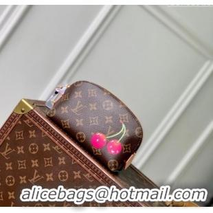 Well Crafted Louis Vuitton LV x TM Cosmetic Pouch in Cherry Monogram Canvas M47515 Brown 2025
