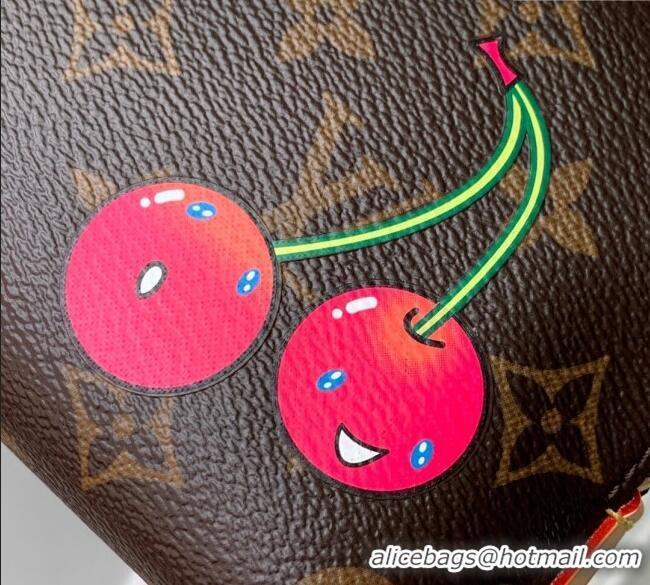 Well Crafted Louis Vuitton LV x TM Cosmetic Pouch in Cherry Monogram Canvas M47515 Brown 2025
