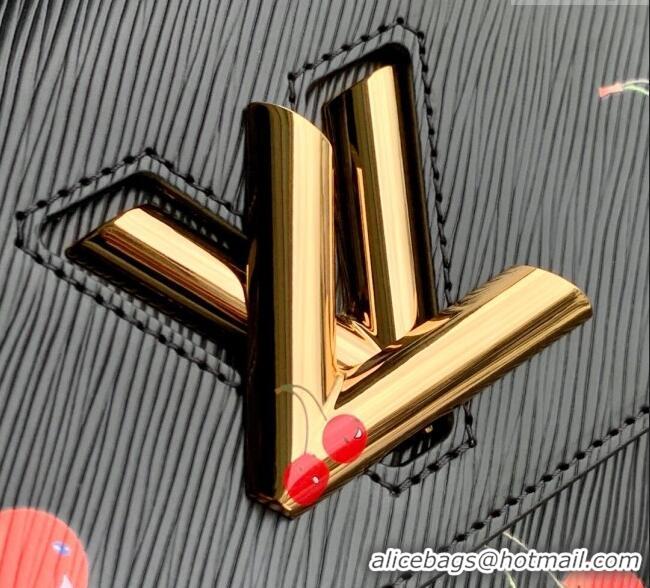 Best Grade Louis Vuitton LV x TM Twist MM Bag in Black Cherry Epi leather M14094 2025