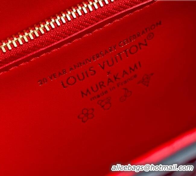 Best Grade Louis Vuitton LV x TM Twist MM Bag in Black Cherry Epi leather M14094 2025