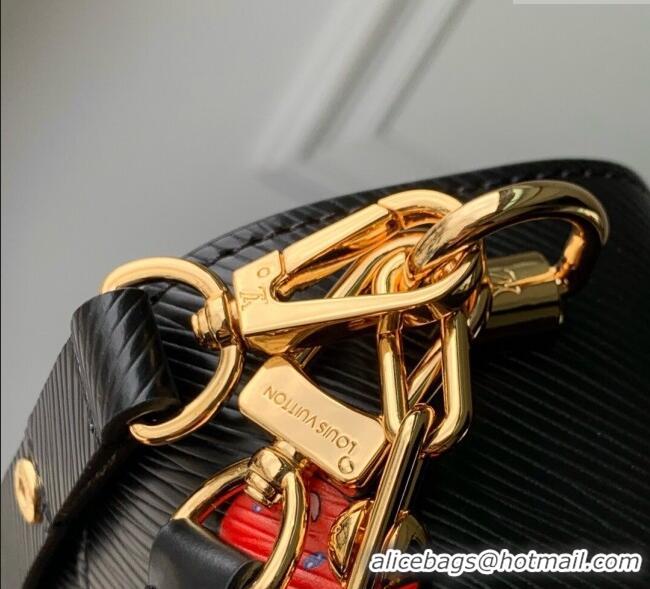 Best Grade Louis Vuitton LV x TM Twist MM Bag in Black Cherry Epi leather M14094 2025