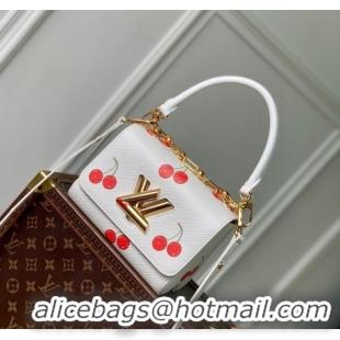 Well Crafted Louis Vuitton LV x TM Twist PM bag in White Cherry Epi Leather M13239 2025