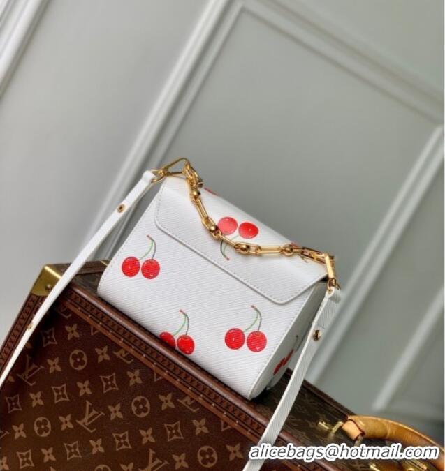 Well Crafted Louis Vuitton LV x TM Twist PM bag in White Cherry Epi Leather M13239 2025