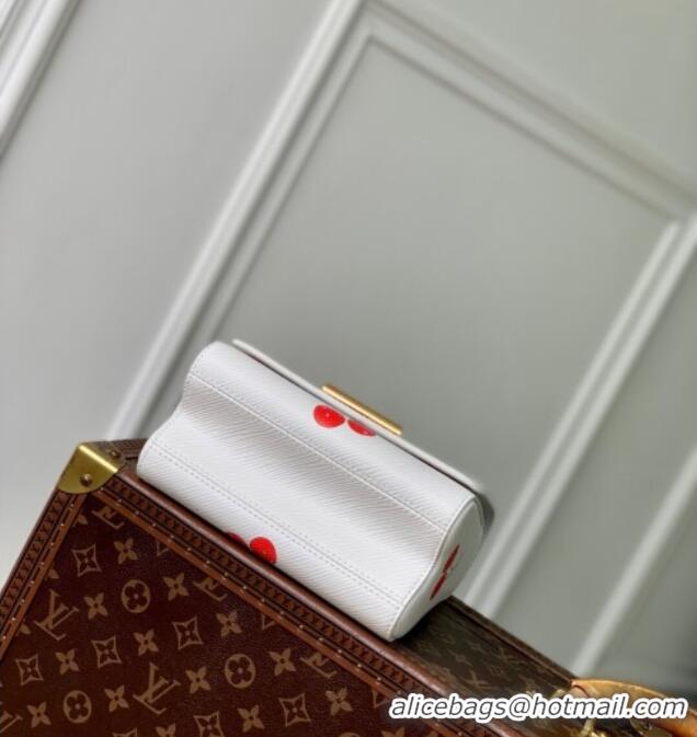 Well Crafted Louis Vuitton LV x TM Twist PM bag in White Cherry Epi Leather M13239 2025