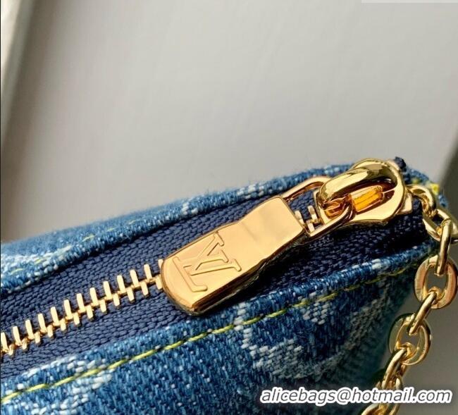 Best Price Louis Vuitton LV x TM Key Pouch in Blue Monogram Cherry Denim M14938 2025