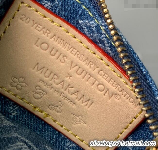 Best Price Louis Vuitton LV x TM Key Pouch in Blue Monogram Cherry Denim M14938 2025